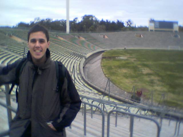 Peet en het stadion van Mendoza.