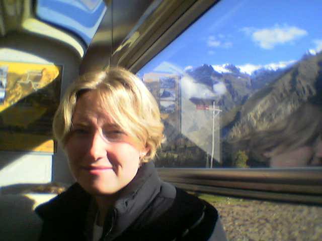 In de Vistadome trein met panoramische beglazing.