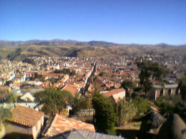 Panorama van de stad Sucre.