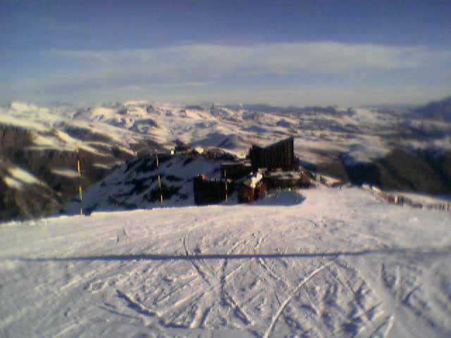 Het ski-station van Valle Nevado.